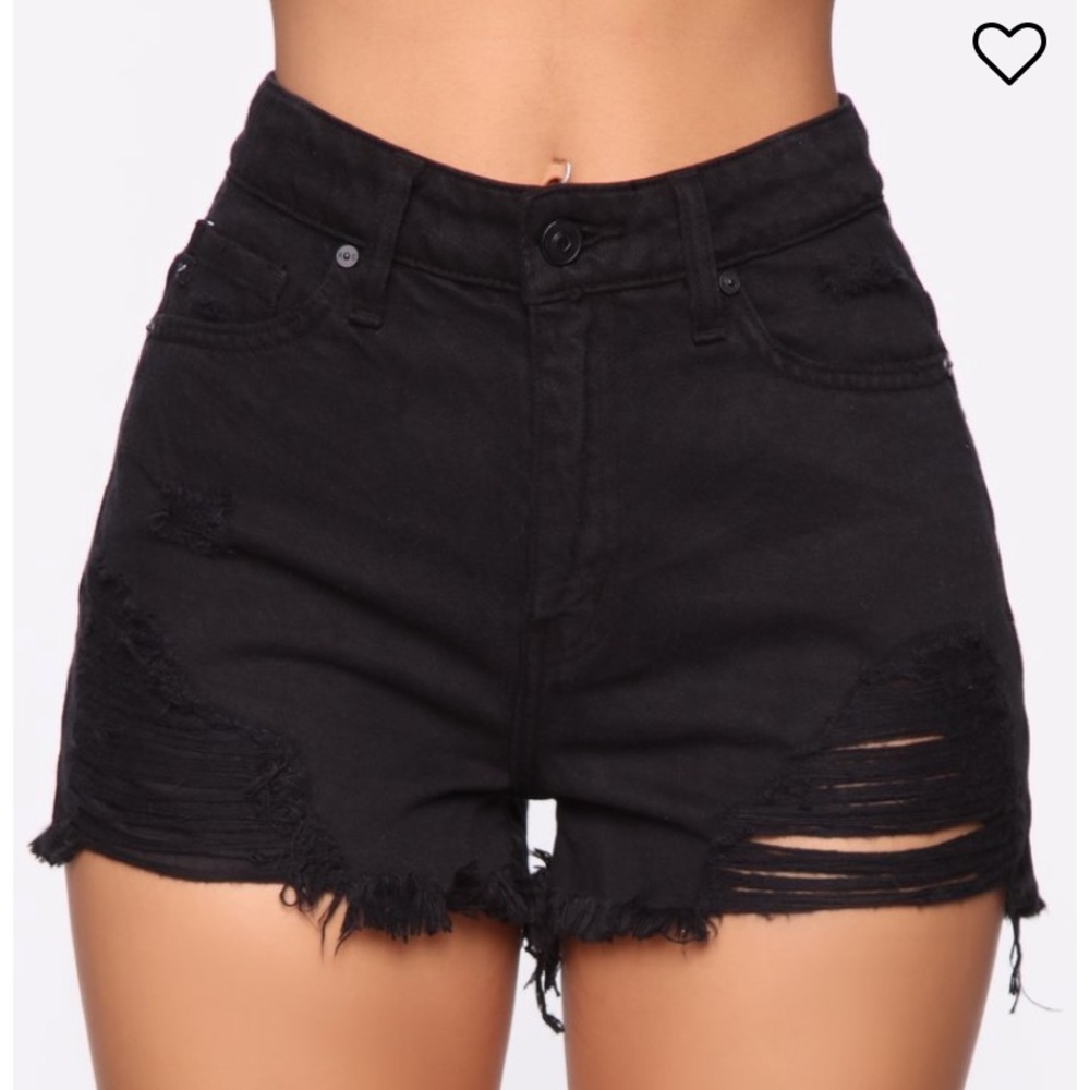 Weekender High Rise Distressed Shorts